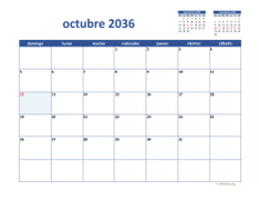 calendario octubre 2036 02