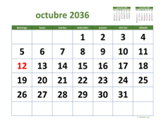 calendario octubre 2036 03
