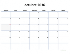 calendario octubre 2036 04