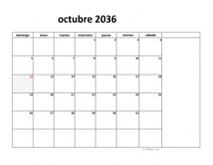 calendario octubre 2036 08