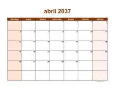 calendario abril 2037 06