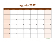 calendario agosto 2037 06