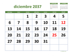 calendario diciembre 2037 03
