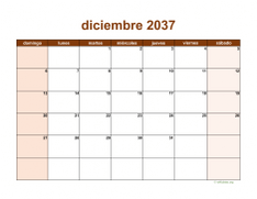 calendario diciembre 2037 06