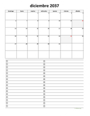 calendario diciembre 2037 07