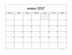 calendario enero 2037 05