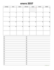 calendario enero 2037 07