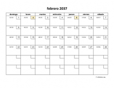 calendario febrero 2037 01