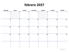 calendario febrero 2037 04