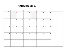 calendario febrero 2037 08
