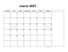 calendario marzo 2037 08