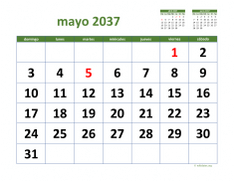 calendario mayo 2037 03