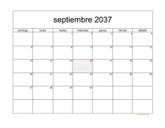 calendario septiembre 2037 05