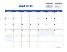 calendario abril 2038 02