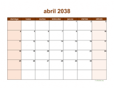 calendario abril 2038 06