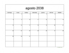 calendario agosto 2038 05