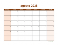 calendario agosto 2038 06