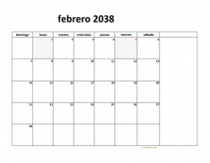 calendario febrero 2038 08