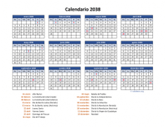 Calendario de México del 2038 05