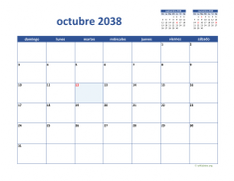 calendario octubre 2038 02
