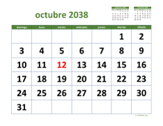 calendario octubre 2038 03