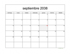 calendario septiembre 2038 05
