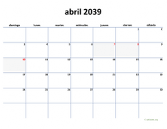 calendario abril 2039 04