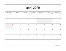 calendario abril 2039 05