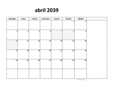 calendario abril 2039 08