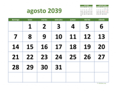 calendario agosto 2039 03