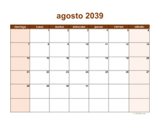 calendario agosto 2039 06