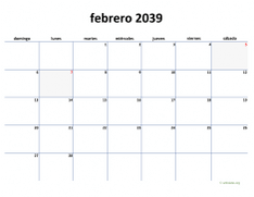 calendario febrero 2039 04