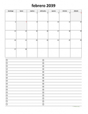 calendario febrero 2039 07