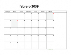 calendario febrero 2039 08