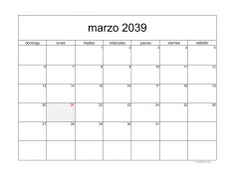 calendario marzo 2039 05