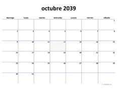 calendario octubre 2039 04