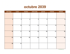 calendario octubre 2039 06