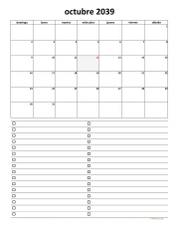 calendario octubre 2039 07