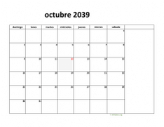 calendario octubre 2039 08