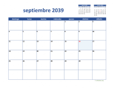 calendario septiembre 2039 02