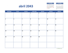 calendario abril 2043 02