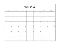 calendario abril 2043 05
