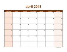 calendario abril 2043 06