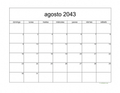 calendario agosto 2043 05