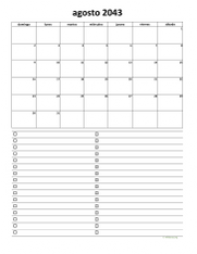 calendario agosto 2043 07