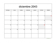calendario diciembre 2043 05