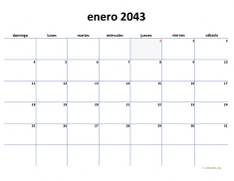 calendario enero 2043 04