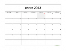 calendario enero 2043 05