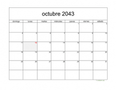 calendario octubre 2043 05