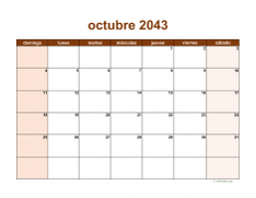 calendario octubre 2043 06